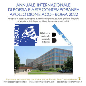 Annuale Internazionale di Poesia e Arte Contemporanea Apollo dionisiaco Roma 2022