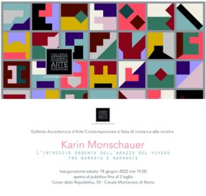 Invito Mostra di Karin Monschauer in Galleria Accademica 
