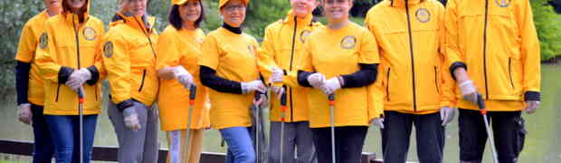 Volontari di Scientology al parco Ducos malgrado la pioggia