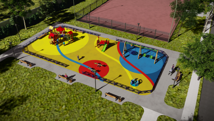 germann-2 Tamanneftegas beginnt mit dem Bau von Kinderspielplätzen in Taman-Dörfern
