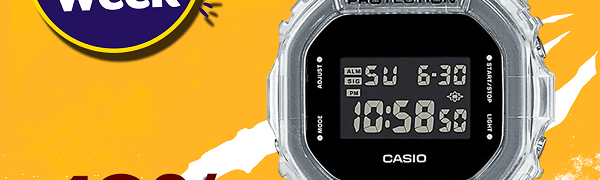 Investigate the Casio G-Shock Skeleton DW-5600SKE-7DR Men's Watch in Embracing Transparency